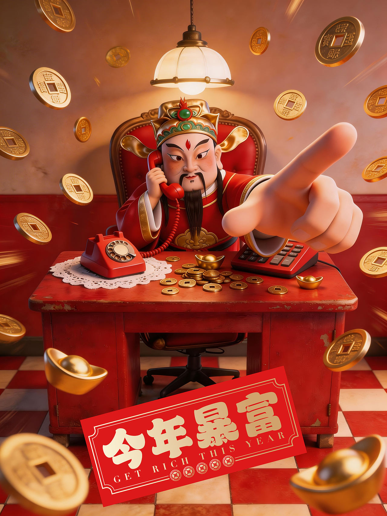 RICH 今年暴富迎财神 RICH（图ZNDAyOTE5NTQ4） - AI作品 - 站酷设计师万鱼鱼原创素材 - 站酷ZCOOL
