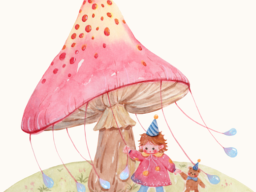 手绘丨菇菇长了小水滴