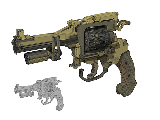 一些近未来科幻风格的枪械设计