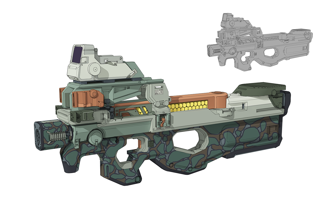 一些近未來(lái)科幻風(fēng)格的槍械設(shè)計(jì)（圖ZNDAyOTIxOTc2） - 概念設(shè)定 - 站酷設(shè)計(jì)師xzz27原創(chuàng)素材 - 站酷ZCOOL