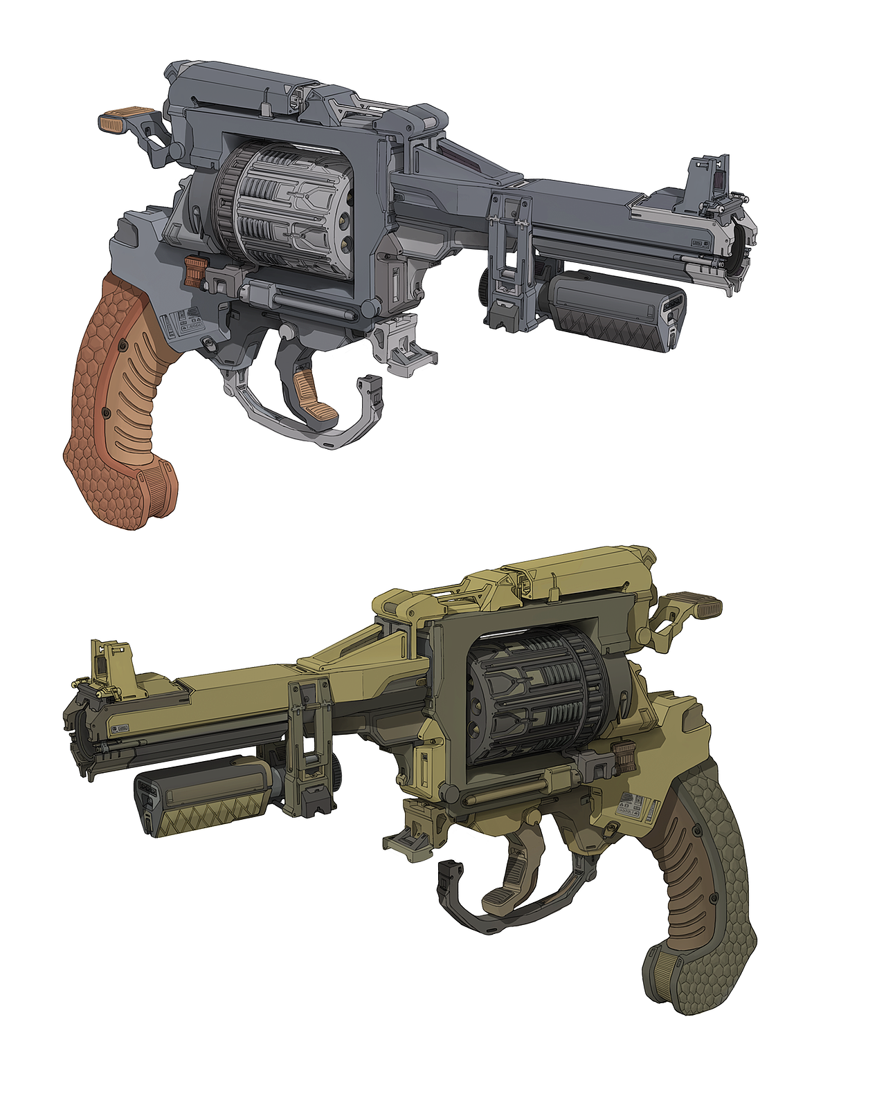 一些近未來(lái)科幻風(fēng)格的槍械設(shè)計(jì)（圖ZNDAyOTIxOTg0） - 概念設(shè)定 - 站酷設(shè)計(jì)師xzz27原創(chuàng)素材 - 站酷ZCOOL