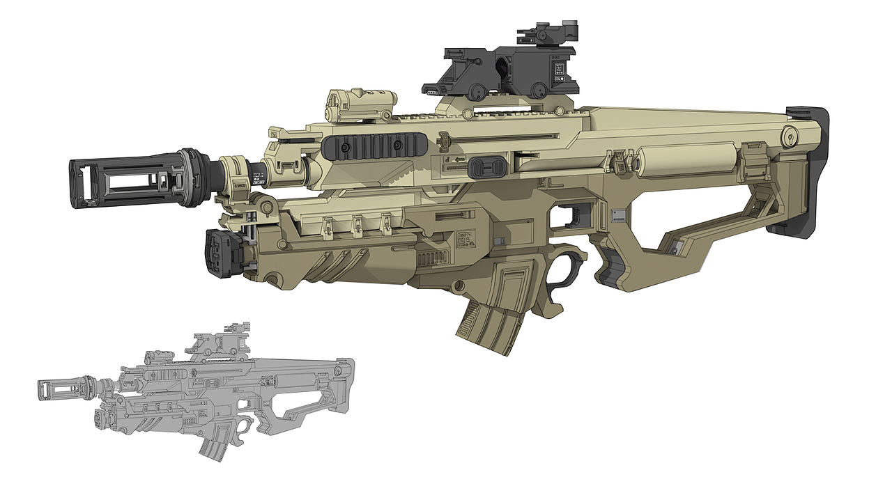 一些近未來(lái)科幻風(fēng)格的槍械設(shè)計(jì)（圖ZNDAyOTIyMDA4） - 概念設(shè)定 - 站酷設(shè)計(jì)師xzz27原創(chuàng)素材 - 站酷ZCOOL