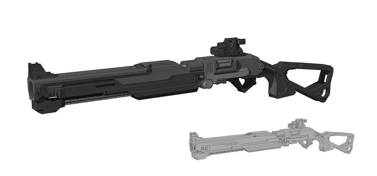 一些近未來(lái)科幻風(fēng)格的槍械設(shè)計(jì)（圖ZNDAyOTIyMDEy） - 概念設(shè)定 - 站酷設(shè)計(jì)師xzz27原創(chuàng)素材 - 站酷ZCOOL