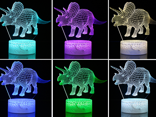 3D恐龙LED触摸小夜灯--亚马逊产品摄影