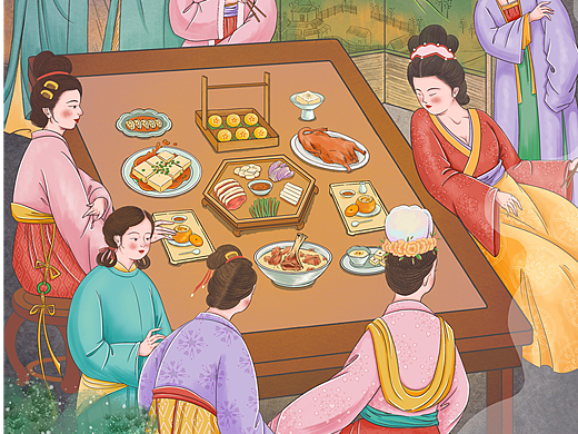 古人除夕吃什么？（个人主页-ZNzMxODU4ODg=） - 创作习作 - 站酷设计师卷耳苍苍原创素材 - 站酷ZCOOL