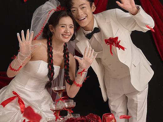 新春喜嫁微实景风格样片精修前后对比