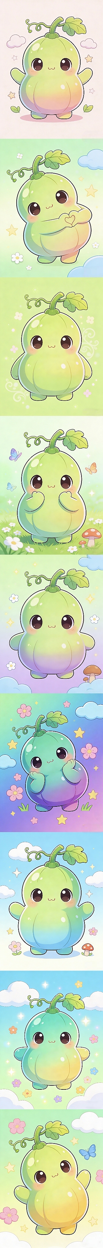 软萌小葫芦上线～圆圆胖胖，福气满满，可爱又治愈（图ZNDAyOTI0NzY0） - AI作品 - 站酷设计师画画电饭锅原创素材 - 站酷ZCOOL