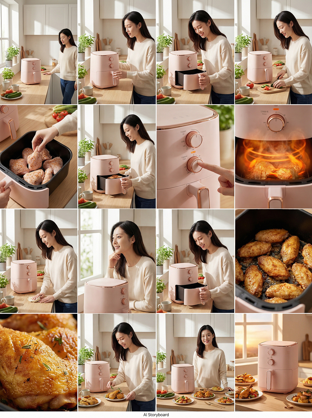 60秒喂饭教程！16宫格分镜生成图！AI带货视频！（图ZNDAyOTI2ODA4） - 产品 - 站酷设计师尤鹿AIGC原创素材 - 站酷ZCOOL