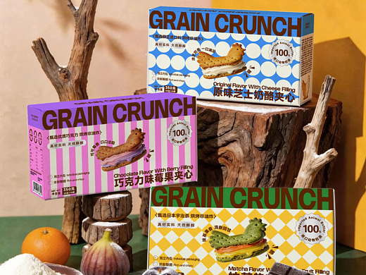 GRAIN CRUNCH|饼干包装设计/品牌设计/平面设计