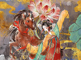 ipad仿水墨|文物拟人·鎏金舞马衔杯纹银壶