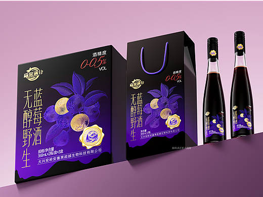 蓝莓酒 果酒包装 高档酒包装 水果酒类一套包装系列