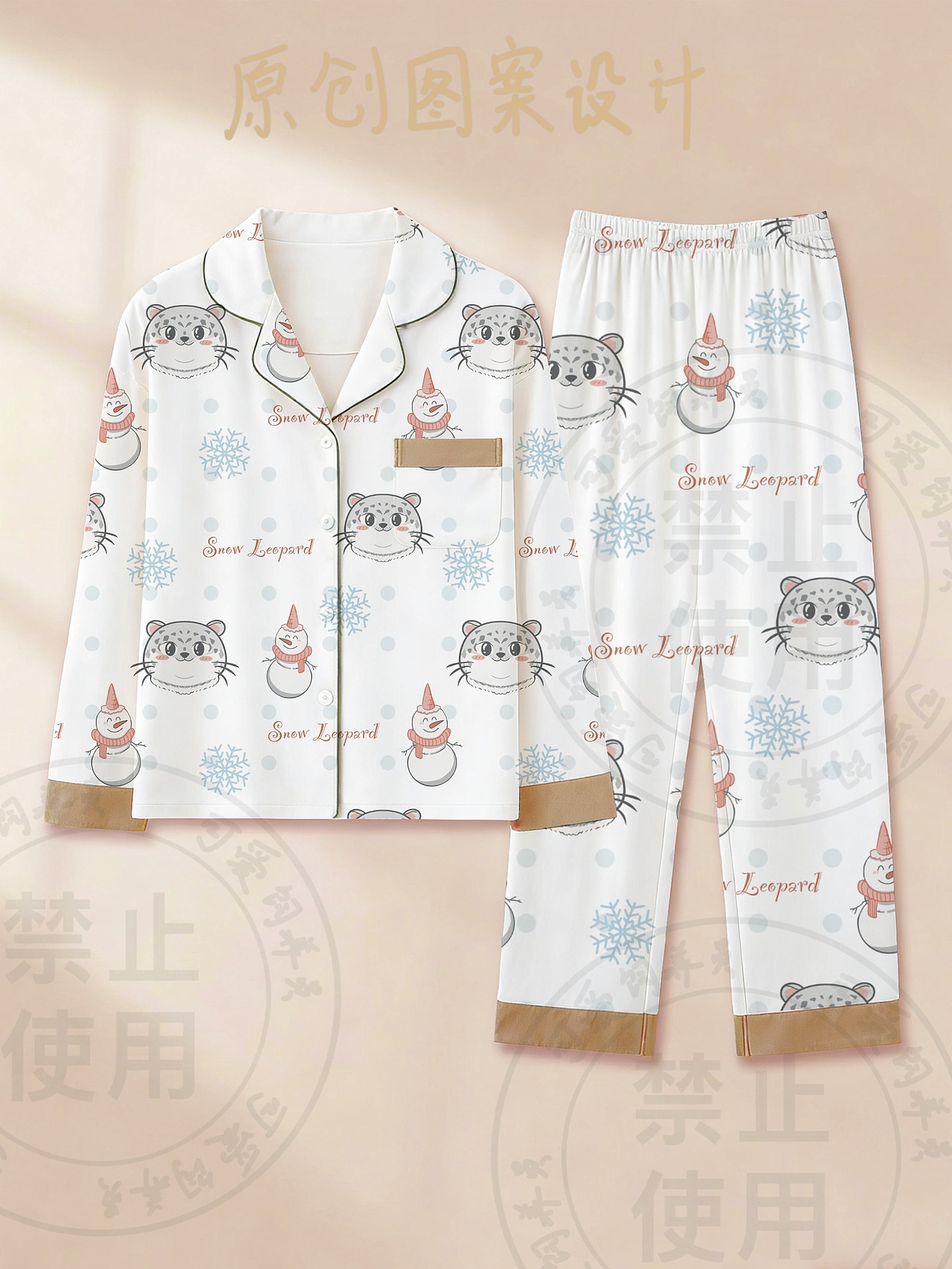 雪豹与雪人朋友（图ZNDAyOTU4MzAw） - 儿童插画 - 站酷设计师可爱饲养员原创素材 - 站酷ZCOOL