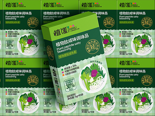 植馐®植物肽咸味调味品包装设计