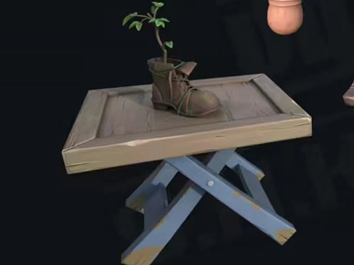 会发光的场景道具建模展示