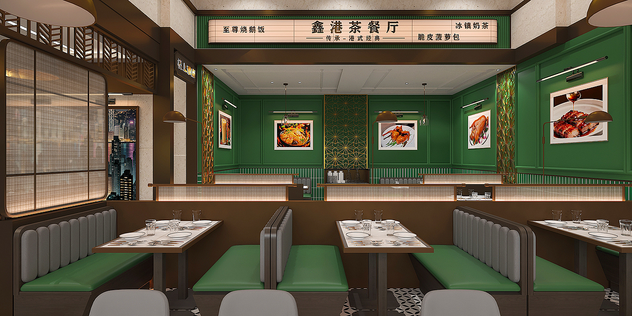 港式茶餐厅设计,英伦风演绎经典港式(图ZNDAyOTgzMzcy) - 酒店餐饮设计 - 站酷设计师历新设计原创素材 - 站酷ZCOOL