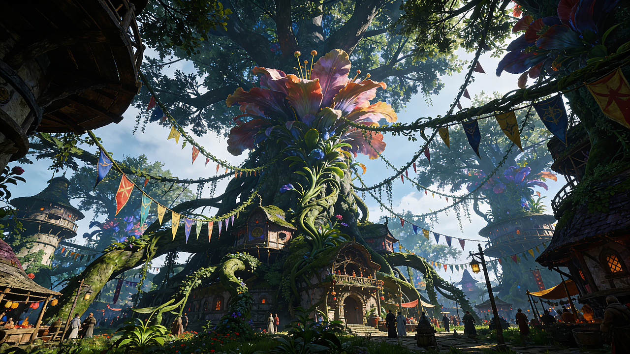 目之圣痕，魔法小镇，大树（图ZNDAyOTg2OTM2） - 概念设定 - 站酷设计师侯雨杨原创素材 - 站酷ZCOOL