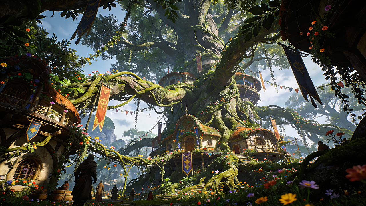 目之圣痕，魔法小镇，大树（图ZNDAyOTg2OTQw） - 概念设定 - 站酷设计师侯雨杨原创素材 - 站酷ZCOOL