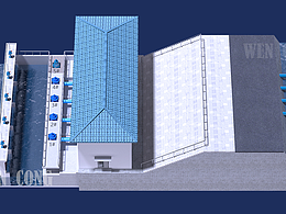 水闸泵站三维效果图-2