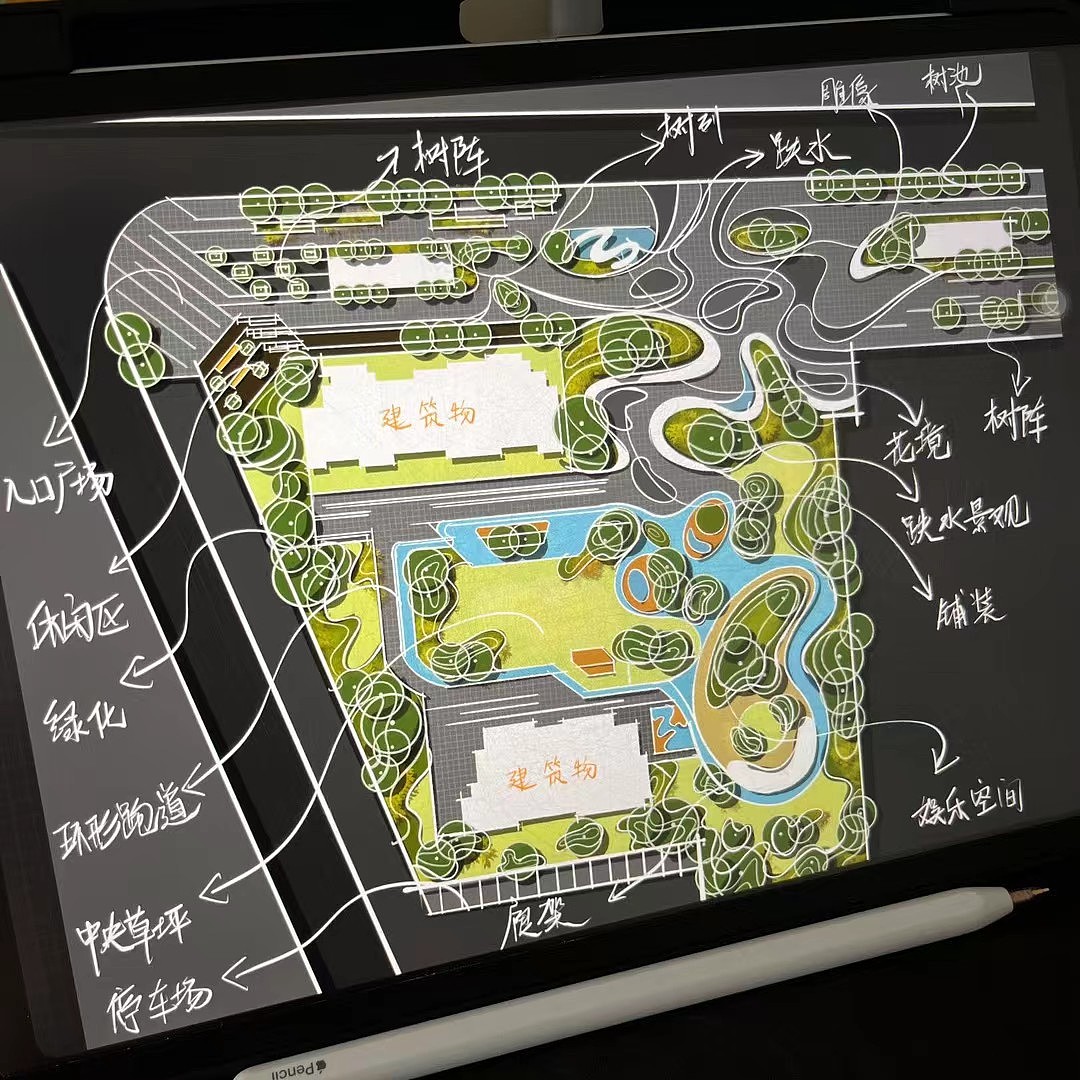景觀方案設(shè)計(jì)/procreate/手繪方案/靈感庫(kù)（圖ZNDAzMDA3NzQ4） - 景觀設(shè)計(jì) - 站酷設(shè)計(jì)師韋環(huán)藝設(shè)計(jì)可接原創(chuàng)素材 - 站酷ZCOOL