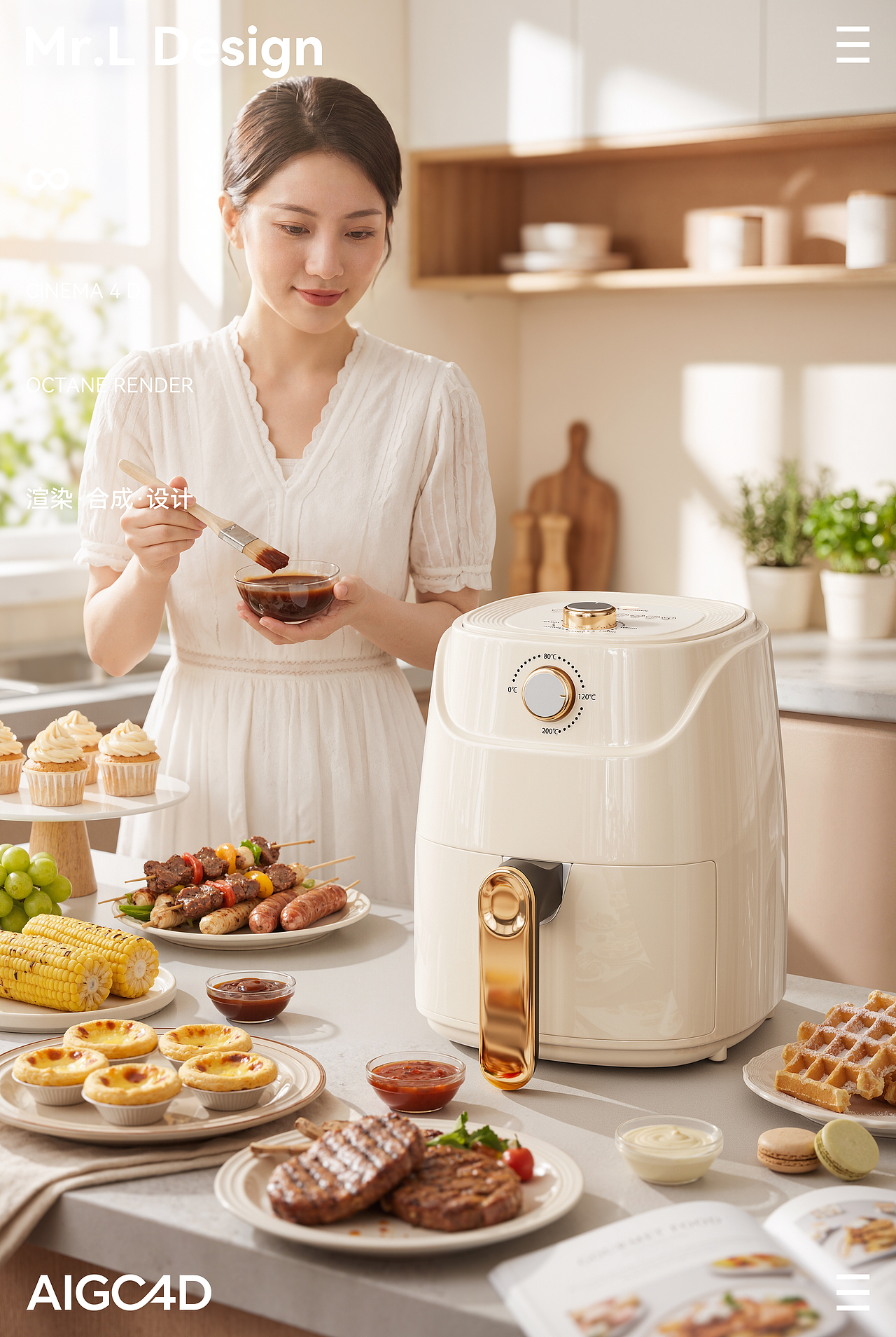 小家电渲染+AI融合，6k极限画质，挑战摄影风格（图ZNDAzMDExMDA0） - 产品 - 站酷设计师迷失的鹿L原创素材 - 站酷ZCOOL