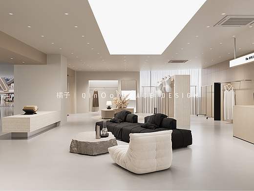 莆田 | 252㎡韩系质感奶油原木女装童装集合品牌设计