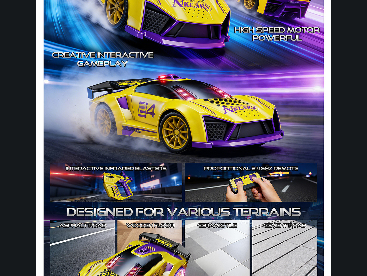 Amazon亚马逊设计丨红外枪射击遥控车合集丨玩具赛车（图ZNDAzMDEzMTQ4） - 玩具 - 站酷设计师绘澜设计原创素材 - 站酷ZCOOL