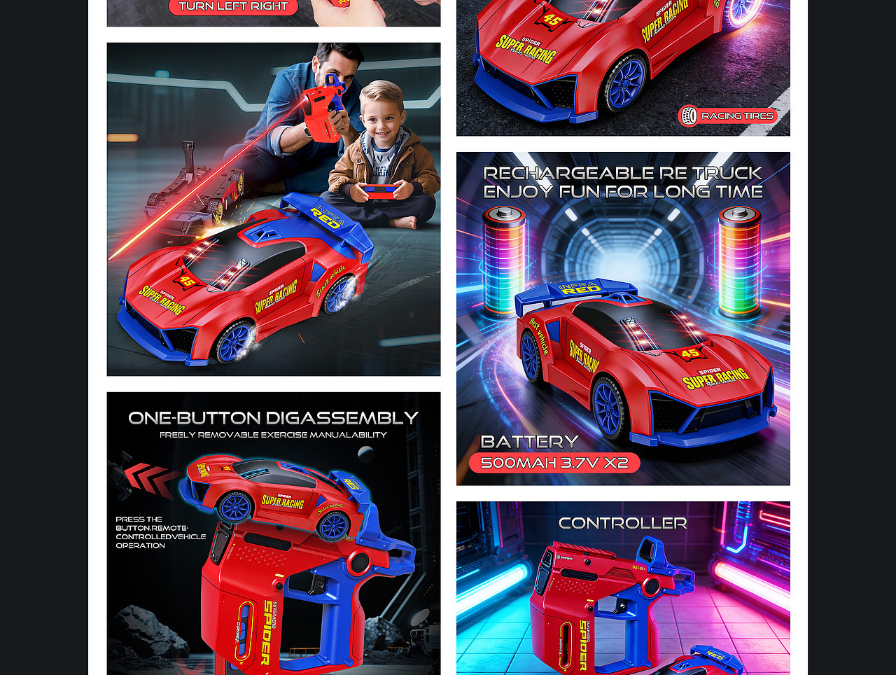 Amazon亚马逊设计丨红外枪射击遥控车合集丨玩具赛车（图ZNDAzMDEzMjMy） - 玩具 - 站酷设计师绘澜设计原创素材 - 站酷ZCOOL