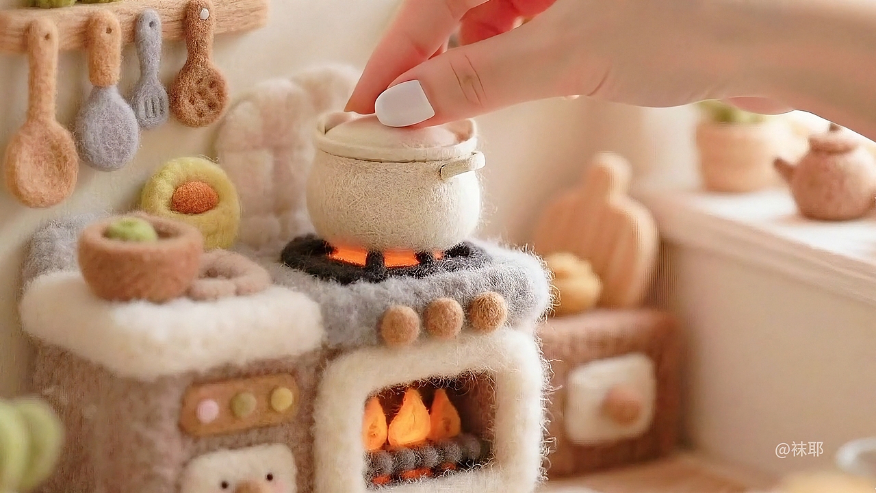羊毛毡微缩世界动画ASMR🍜｜模拟真实触感（图ZNDAzMDIxODIw） - AI作品 - 站酷设计师一只袜耶原创素材 - 站酷ZCOOL
