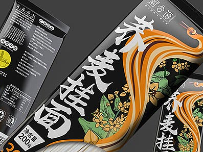 荞麦面包装设计丨挂面包装丨面条包装丨插画包装设计
