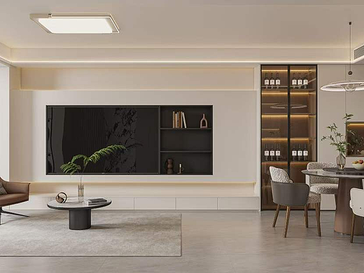 现代简约客餐厅效果图表现