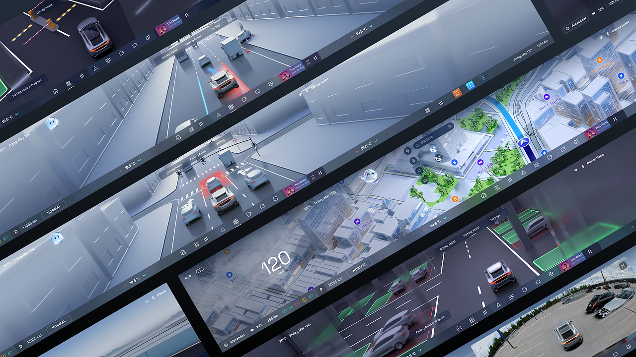 AquaDrive AIOS1.0 HMI HMIAutomotive HMI Platform（图ZNDAzMDI0NjI4） - 交互/UE - 站酷设计师KANZI_Service原创素材 - 站酷ZCOOL