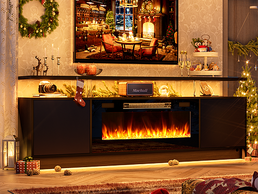 壁炉电视柜渲染（个人主页-ZNzMyMDEwNzI=） - 产品 - 站酷设计师无敌地瓜王原创素材 - 站酷ZCOOL