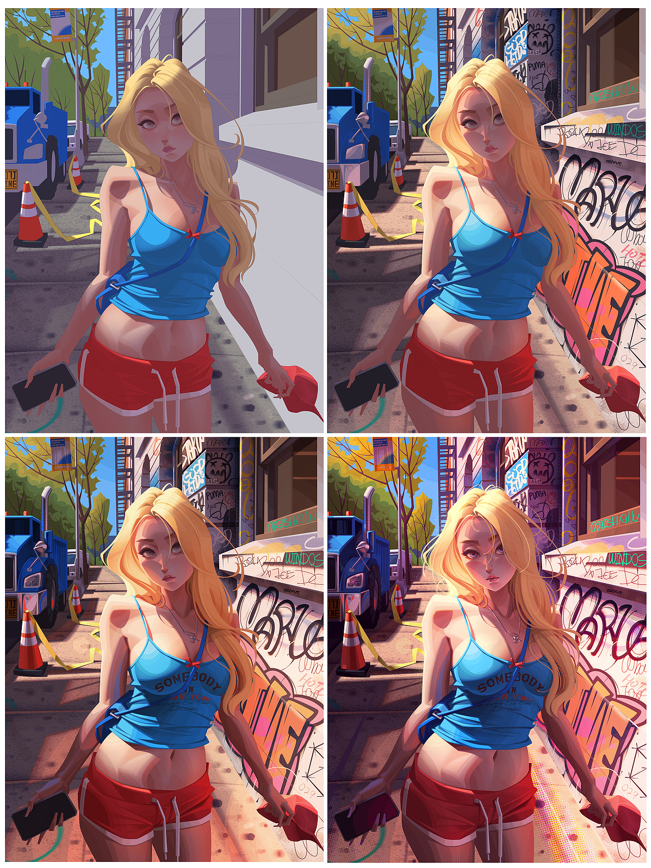 街头女孩🚶‍♀️（图ZNDAzMDMwOTQw） - 创作习作 - 站酷设计师Tatooine1986原创素材 - 站酷ZCOOL