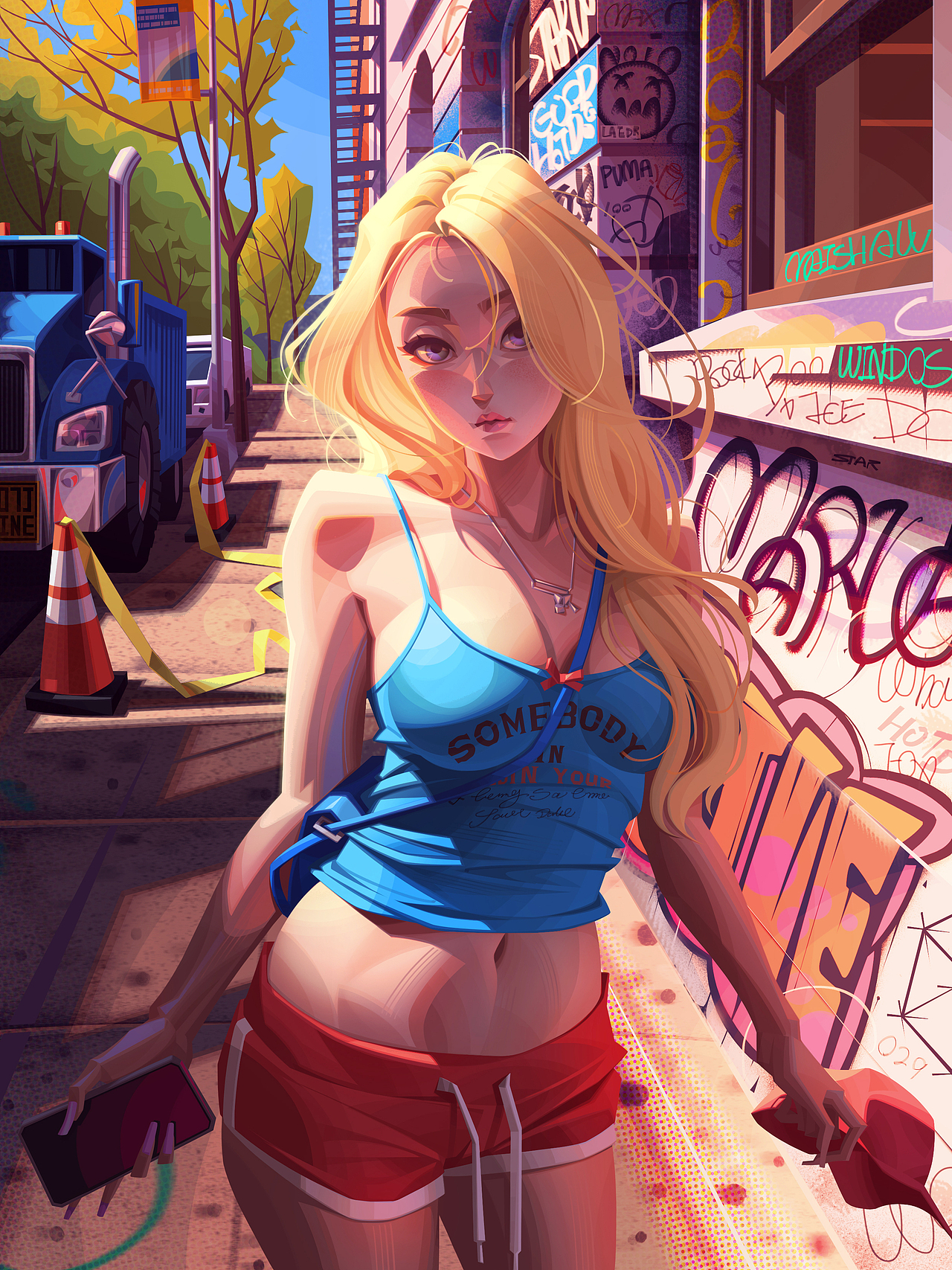 街头女孩🚶‍♀️（图ZNDAzMDMwOTQ0） - 创作习作 - 站酷设计师Tatooine1986原创素材 - 站酷ZCOOL