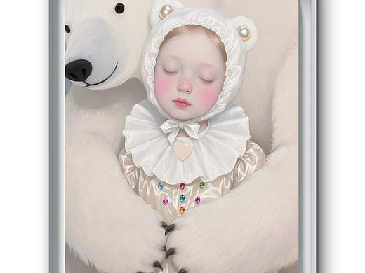 珠色小熊（油画可收藏）