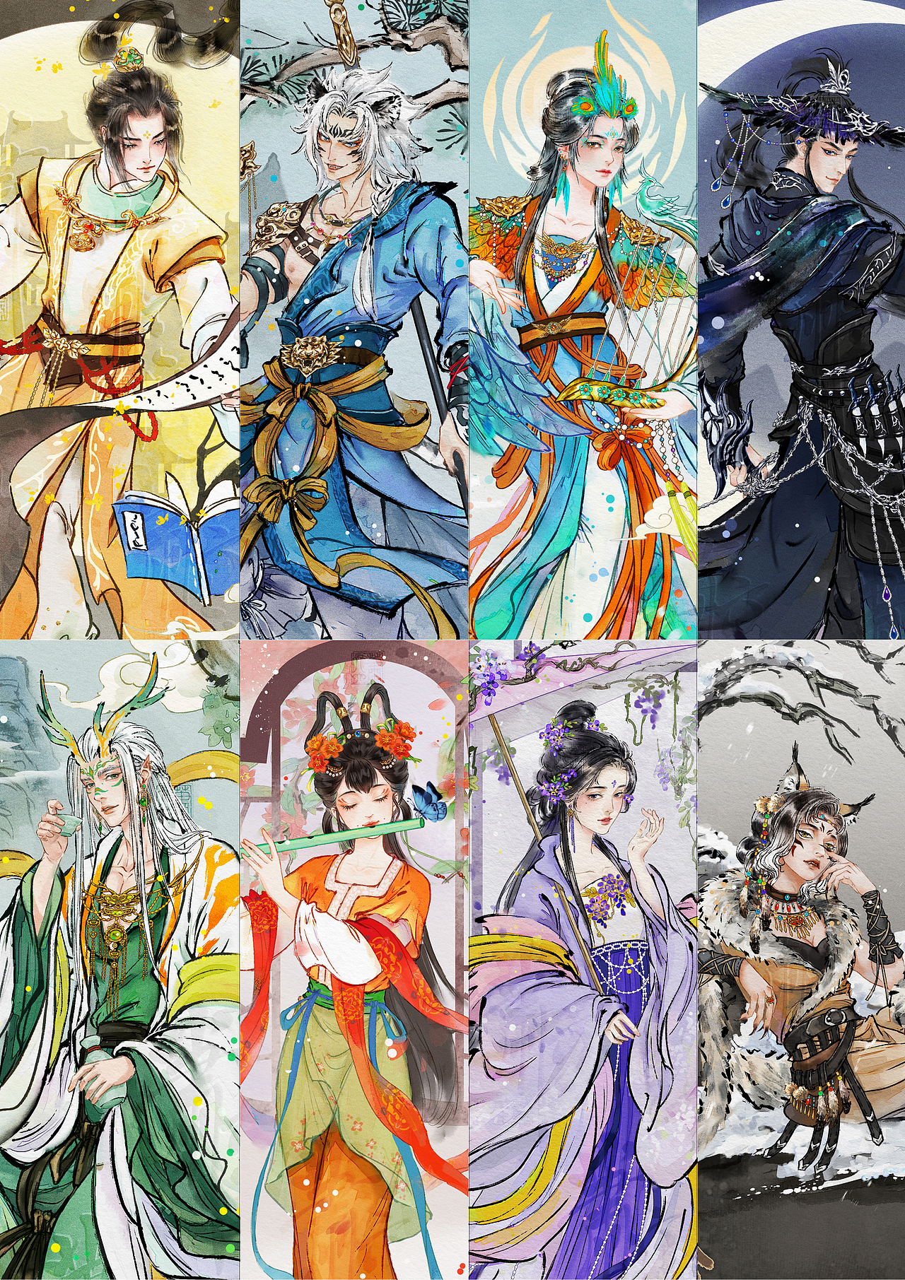 妖怪圖鑒|古風(fēng)神話幻想系列·山海有妖靈合集1（圖ZNDAzMDM5OTI0） - 商業(yè)插畫 - 站酷設(shè)計(jì)師蕭六六原創(chuàng)素材 - 站酷ZCOOL