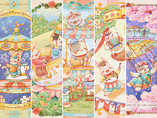 儿童插画｜动物游园会系列插画