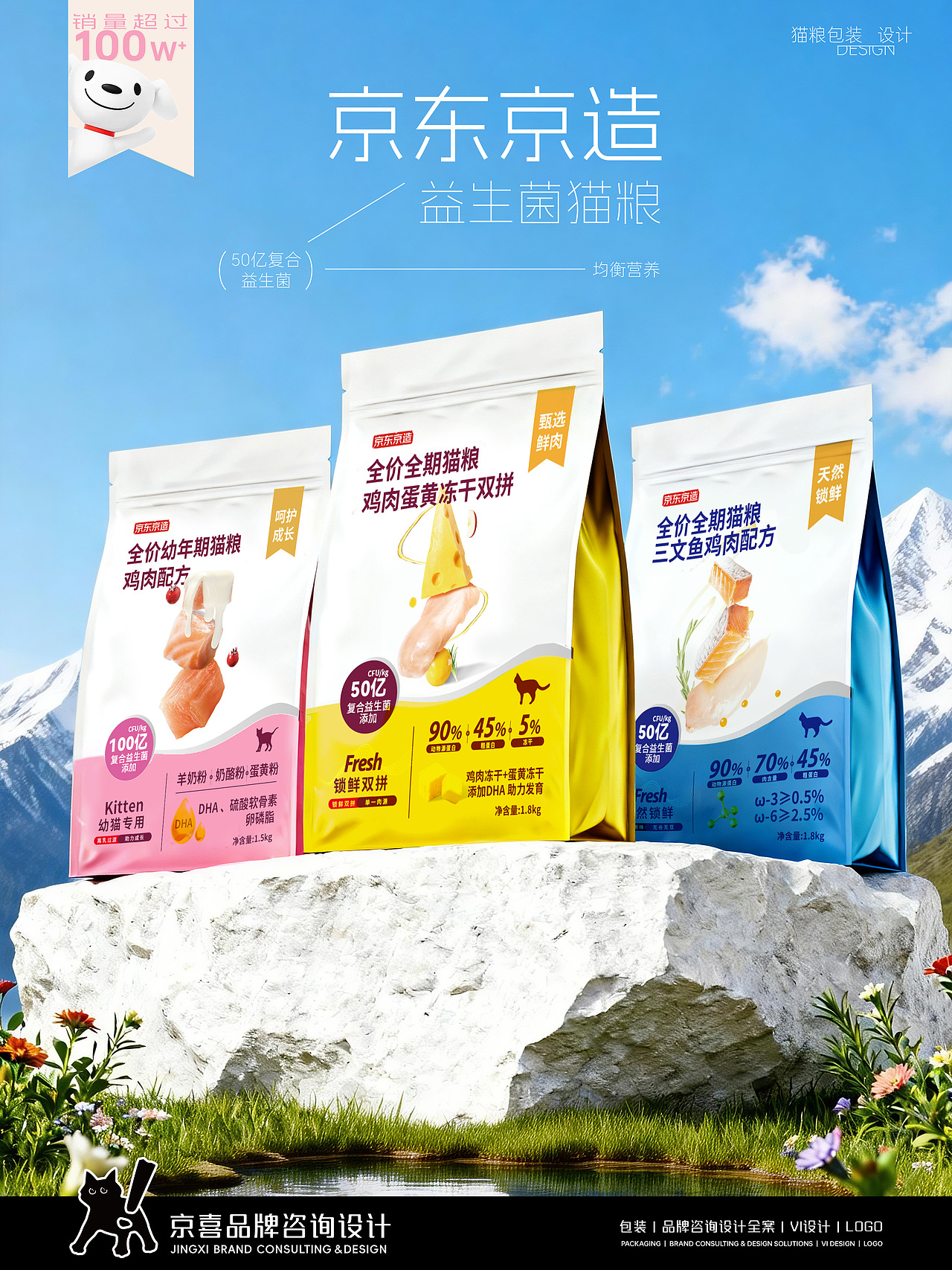 销量超过100w+的「京东京造」猫粮包装设计（图ZNDAzMDY3Mjg0） - 包装 - 站酷设计师京喜品牌咨询设计原创素材 - 站酷ZCOOL