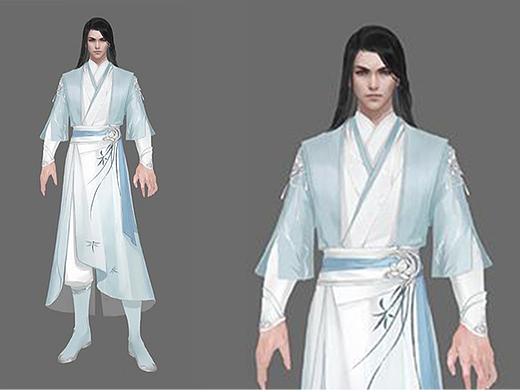 3dmax-【天涯明月刀】古风男角色模型制作教程。