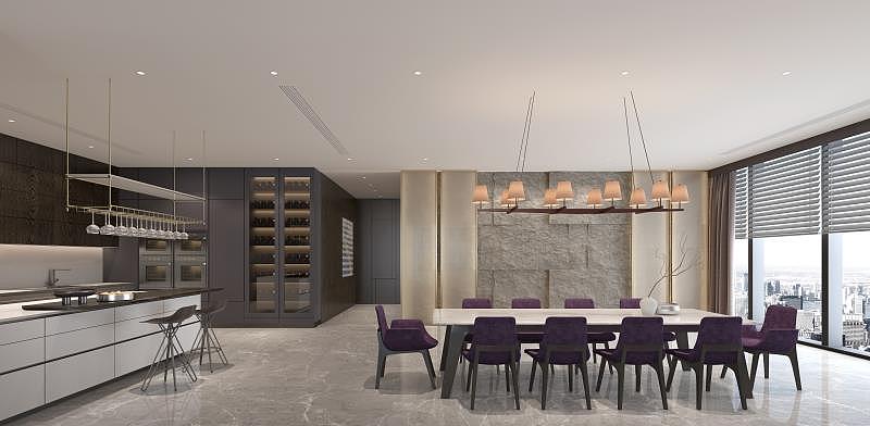 公寓大平层客餐厅软装（图ZNDAzMDczNTgw） - 家装设计 - 站酷设计师闲素造原创素材 - 站酷ZCOOL