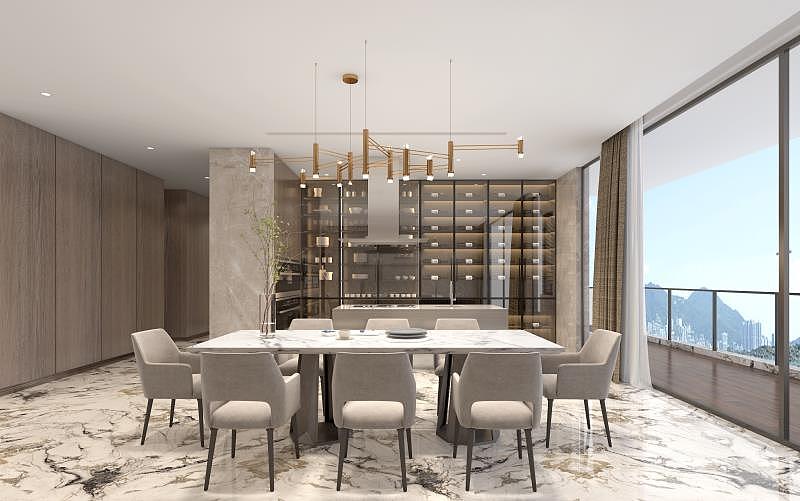 公寓大平层客餐厅软装（图ZNDAzMDczNTcy） - 家装设计 - 站酷设计师闲素造原创素材 - 站酷ZCOOL