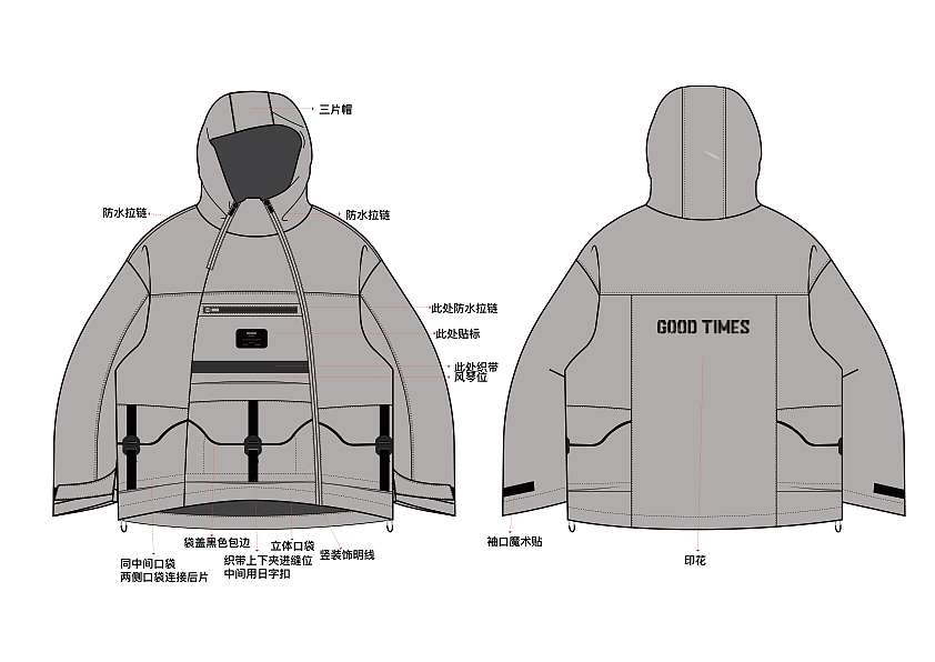 男童冲锋衣设计，淘汰下来的款式。商用联系我拿原图（图ZNDAzMDgyODQ4） - 儿童服饰 - 站酷设计师Y9童装商业设计原创素材 - 站酷ZCOOL