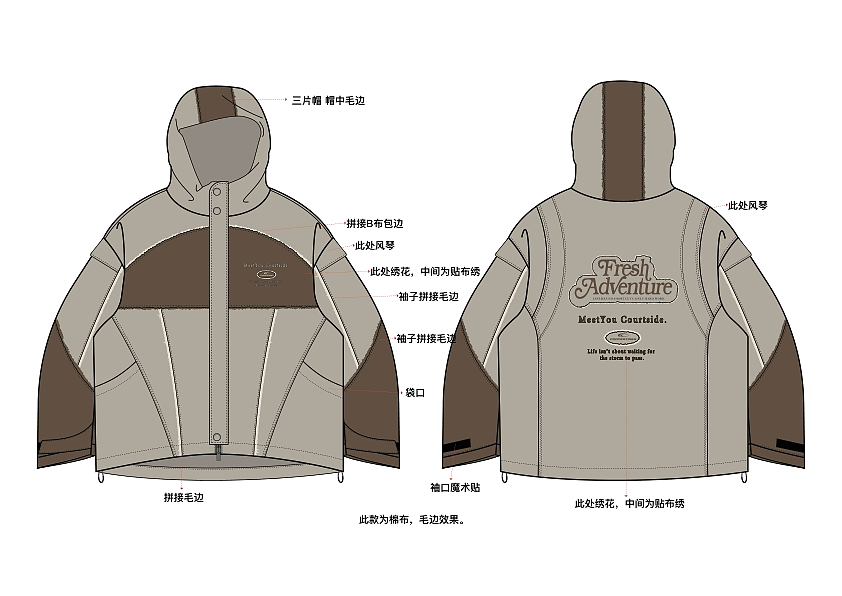 男童冲锋衣设计，淘汰下来的款式。商用联系我拿原图（图ZNDAzMDgyODQ0） - 儿童服饰 - 站酷设计师Y9童装商业设计原创素材 - 站酷ZCOOL