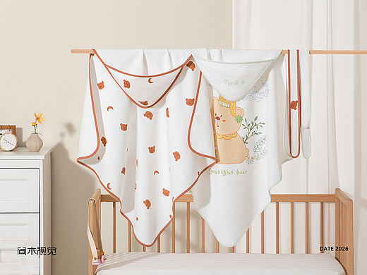 婴儿抱被拍摄丨孩子王×简木视觉母婴棉纺婴儿用品摄影