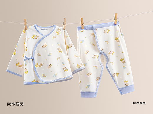 婴儿服饰主图拍摄丨孩子王×简木视觉 爬服蝴蝶衣 静物