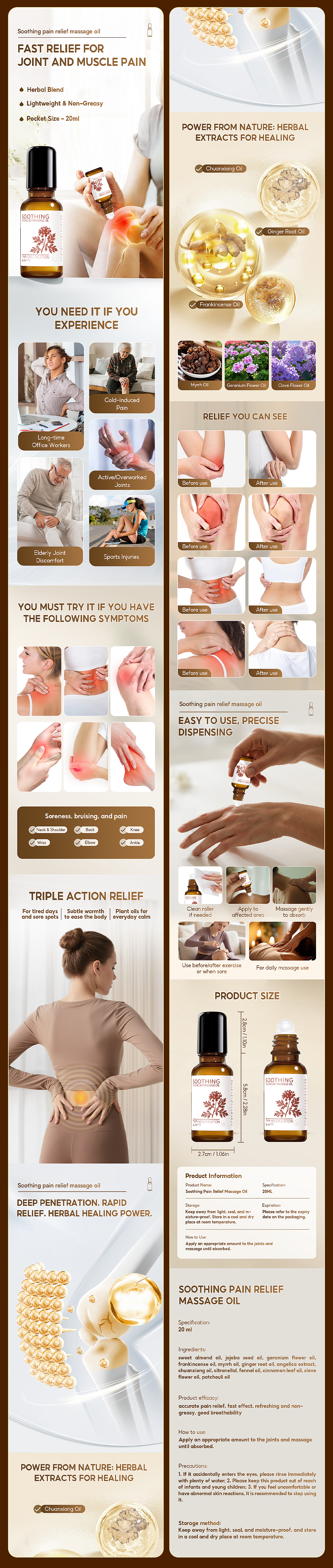 Tiktok 舒缓疼痛按摩油主图+详情页（图ZNDAzMDkzNTk2） - 电商 - 站酷设计师宿兮Y原创素材 - 站酷ZCOOL