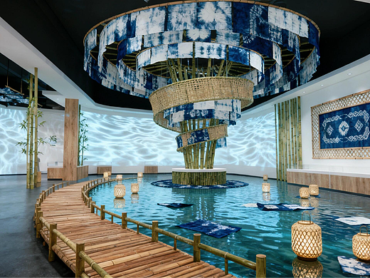 谁懂啊！误入了蓝白交织的非遗梦境展览-森克思科技