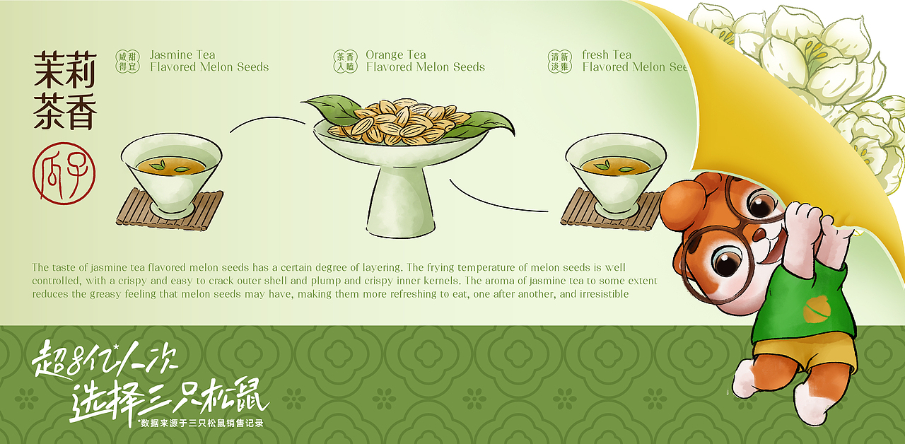 三只松鼠×同道设计 爆款打造|茉莉茶香味瓜子包装设计（图ZNDAzMDk5Nzcy） - 包装 - 站酷设计师同道设计SONG原创素材 - 站酷ZCOOL