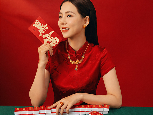 婚嫁黄金首饰新年主题拍摄