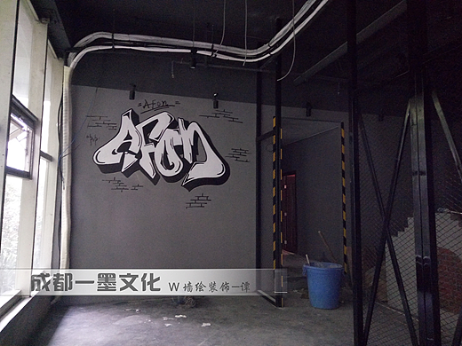 创意涂鸦 网吧墙绘 网吧装修 网吧壁画 成都墙绘